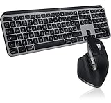 Logitech, MX Master 3 für Mac, fortschrittliche kabellose Maus, ultraschnelles Scrollen - Grau + Keys - fortschrittliche kabellose Tastatur mit Tastenbeleuchtung für Mac - G