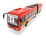 DICKIE 20 374 8001 AMU Toys City Express Bus, Gelenkbus, Spielzeugbus, Spielzeugauto, Türen zum Öffnen, 2 verschiedene Ausführungen, rot oder weiß, 46