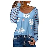 soxxcs Damen Oversize Tshirts Damen Damen Hemd lang elegant Bluse gestreift Damen blusen schwarz Partner Shirts wickeloberteil Damen Alive and Kicking Damen Ob