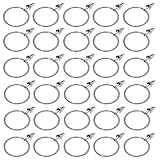 Metall Vorhänge,30 Stück Stainless Hanging Ring Vorhang Clips mit Clip Metall Vorhang Ring Clips Vorhangringe mit Clip mit Clip Duschvorhang Metallklammern ,für Vorhänge und Gardinenstang