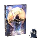 Spellcasting Oracle-Tarotkarten mit Samtaufbewahrungstasche,Spellcasting Oracle Tarot Cards ​​​, Tarot ​​Cards Deck G