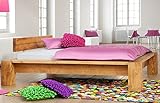 shogazi Schlafkultur Massivholzbett BALKENBETT - rustikales Designerbett, Fichte massiv, Größe:140x200