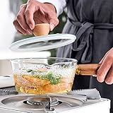 YSJJBTS Suppentopf 400ml / 600ml Glastopf mit Holzgriff Kochen Heizung Milchsuppe Brei Pot Haushalt Offene Feuer Küche Kochgeschirr Tontopf (Capacity : 0 1000ml, Color : 600ML)