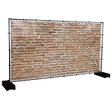 Steinwand Motivbanner Garten, Sichtschutz, Gartendeko, Plane, Verschiedene Motive (PVC - 340 x 173 cm) (Steinwand (3128))