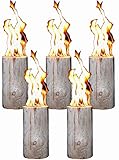 Hoyo Technology GmbH 5 Stück Schwedenfeuer Baumfackel Finnenfackel Gartenfackel Fackel Höhe = 35 cm; Ø = 15-20