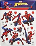 AG Design Marvel Spider Man Wand Sticker, PVC-Folie (Phtalate-Free), Mehrfarbig, 30 x 30