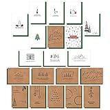 20 Postkarten mit 20 Umschlägen - 20 verschiedene Motive - DIN A6 Weihnachtskarten Grußkarten W