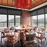 XUNFA Bambusrollo in Natur,Bambus Raffrollo,Sichtschutz Rollo,Faltrollo Rollo,Schnurzugrollo Vorhang,Rollo Seitenzugrollo für Fenster und Türen,Anpassbare Größe (60x220cm/24x87in)