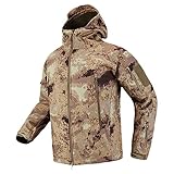 HANTONGHAO Winter TAD Tactical Softshell Camouflage Jacke Herren Shark Skin Army Camo Windjacke Wasserdichte Jagdbekleidung Militärjacken - DE,XXXL