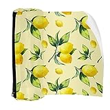 Federmäppchen Stifteetui mit Reißverschluss Münzorganizer Taschen Make-up Kosmetiktasche für Frauen Teenager Mädchen Jungen Kinder, Zitronengelb