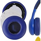 Geekria QuickFit Protein-Leder-Ersatz-Ohrpolster für JBL E35, E45bt, E45 Kopfhörer Ohrpolster, Headset Ohrmuscheln Reparaturteile (blau)