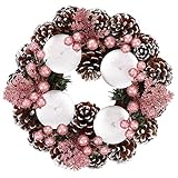 VALICLUD 1pquisite Exquisite Weihnachtskerzenhalter dekorative Kerzenhalter Kranz Kerzenhalter Weihnachts dek