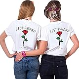 Daisy for U Best Friends Sister Tshirt BFF 1 Stücke (M, Weiß)