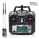 Flysky FS-i6X Sender 2.4GHz 10CH AFHDS 2A RC Transmitter TX Mit iA6B Empfänger for FPV Racing RC Drone Quadcopter by LITEBEE (Modus-1 Right Hand Throttle)