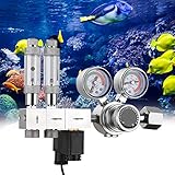 TWSOUL Druckminderer Aquarium CO2 Zweistufiger Regler Einstellbarer Ausgangsdruck mit Gleichstrommagnet und integriertem hochpräzisen Nadelventil und Blasenzähler W21.8 I