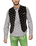 Stockerpoint Herren Trachtenweste Calzado, Schwarz (Schwarz), 52