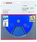 Bosch Professional 2608644342 Kreissägeblatt Expert for Wood (für Holz, 254 x 30 x 2,6 mm, Zähne 54, Zubehör Kreissäge), Farbe, S