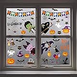 Fenstersticker Halloween, 9 Blatt Halloween Aufkleber, Fensterdekoration Halloween, Fensterbilder Halloween, Halloween Statischen Sticker, Halloween Deko, Halloween Party Dekoration DIY Dek