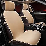Auto Vordersitze Heizkissen,12V Velvet Auto Sitzauflage Mit Temperatur regler,Schnellheizung Wintersitz Wärmer (Color : Beige, Size : 2PACKS)