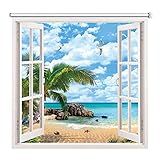 HWBB Rollo Rollos für Fenster Schlafzimmer Küche Rollos für Fensterverdunkelung, Premium Herunterziehbare Vinyljalousien mit Fensterrahmenmuster, 60cm / 80cm / 100cm / 120cm / 140cm B