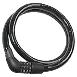 ABUS 42934 Panzerkabelschloss Steel-O-Flex Tresor 1360 - Zahlenschloss aus Stahlkabel mit Panzer aus Stahlhülsen - ABUS-Sicherheitslevel 6 - 110 cm , Black