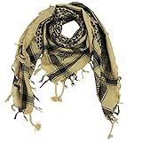 Superfreak Palituch - beige - schwarz - 100x100 cm - Pali Palästinenser Arafat Tuch - 100% Baumw