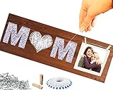 Geschenk Mama BASTELN String Art DEKO aus HOLZ | DIY Geschenke für Mutter Mutti Oma Schwiegermutter Tante zu Weihnachten Geburtstag ausgefallen individuell personalisiert zum selber machen aufhäng