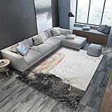 Kunsen Teppich Jungen Tinte abstrakte Wohnzimmer weiche Dekoration Schlafzimmer Sofa Teppich teppichgleitschutz White Zimmer deko modern Teppich küchenteppiche bodendeko 40X60CM