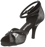Diamant 141-058-420, Damen Tanzschuhe Standard & Latein, Mehrfarbig (Schwarz/Platin Antik), 3.5 EU