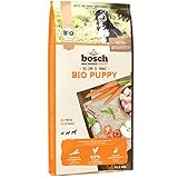 bosch HPC BIO | Puppy Hühnchen & Karotten | Hundefutter für Welpen aller Rassen | 100 % Rohstoffe aus nachweislich biologischem Anbau | 1 x 11.5 kg