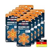 Ansmann Hörgerätebatterien 13 (Orange 60 Stück) Typ 13 P13 PR48 ZL2 - Zink Luft 1,4V - Batterie für Hörgerät, Hörverstärker, Hörhilfe 1506-0028