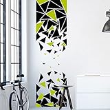 DESIGNSCAPE® Wandtattoo Banner Fallende Dreiecke | Farbe 1: mint | Größe: mittel (58 x 200 cm)