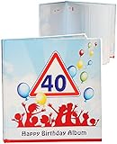 alles-meine.de GmbH Geburtstag -  40 Jahre - Happy Birthday  - Erinnerungsalbum / Fotoalbum - Gebunden zum Einkleben & Eintragen - Album & Erinnerungsbuch - Fotobuch / Photoalb
