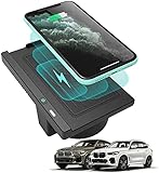 Kabelloses Autoladegerät Kompatibel für BMW Zubehör für (2018-2014) Mittelkonsolenzubehör Panel X5/X6 Alle Modelle.Qi 10W MAX Quick Wireless Charging Pad für alle QI Smartp