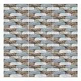 8 Stück 3D Wandfliesen Selbstklebend, Schaumstoff Verblendstein, Dekorative Ziegelsteinfliesen, Wandpaneele Steinoptik, Pvc Steinwand, für Küche Kamin Bauernhaus, 30 x 30cm (545)