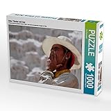 CALVENDO Puzzle Alter Tibeter mit Hut 1000 Teile Lege-Größe 64 x 48 cm Foto-Puzzle Bild von Pia Thauw
