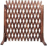 TREEECFCST Rankhilfe Holzgitter Rankgitter Holz Spalier Rankzaun Erweiterungszaun Holz Pflanzenpalisaden Tierbarriere für Pflanzen wachsen，4 Größe dekorative Zaun Gartenumrandung 1030 Color:Brow