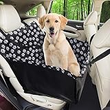 Wimypet Hunde Autositz Wasserdichte, Haustier Autoschondecke mit Hund Sicherheitsgurt, Hundekorb für Rückbank Vordersitz Hund Sitzbezug Hundedecke Hunde Autoschondecke 57 x 57 x 33