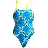 Funkita Badeanzug Damen Thirsty Cow mit V-förmigem Trägersystem und offenem Rücken, Damen Größen:36
