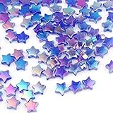 Sadingo Bastelperlen Sterne (Blau-Lila 300 Stück 11mm) Traumfänger Perlen, Perlenwerben, Handmade Schmuck selber M