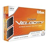 Wilson Staff, Weiche 2-teilige Herren Golfbälle für maximale Reichweite, 15er-Pack, 70er Kompression, Weiche Ionomerhülle, Tour Velocity Distance, Weiß, WGWR60100