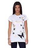 Ed Hardy T-Shirt S/S Buterfly Women weiß XL