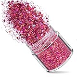LFYOU Nagelglitzer-Set, 12 Flaschen, Nagelkunst-Dekoration, Nagelglitzer, Gesicht, Glitzer, Puder, Pailletten, schillernde Pailletten, Make-up, Gesicht, Körper, H