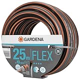Gardena Comfort FLEX Schlauch 19 mm (3/4 Zoll), 25 m: Formstabiler, flexibler Gartenschlauch mit Power-Grip-Profil, aus hochwertigem Spiralgewebe, 25 bar Berstdruck, ohne Systemteile (18053-20)