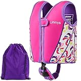 Limmys Premium Neopren Schwimmweste - Ideale Schwimmhilfe für Mädchen - Extra Kordelzugtasche inklusive (Klein)