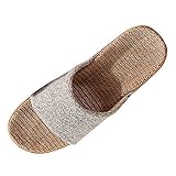 Dasongff Hausschuhe Damen Herren Unisex Pantoletten Rutschfest Sandalen Flache Badeschuhe Outdoor Indoor Slipper Atmungsaktiv Slides Leinen Sommer Schuhe Schleife Schlappen für Freizeit Strand Urlaub