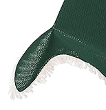 Gartentischdecke Tischdecke - wetterfest und rutschfest für Garten, Balkon und Camping - (Eckig 110x140 cm, Grün - Weiße Fransen)