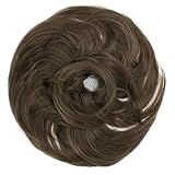 PRETTYSHOP Haarteil Haargummi Hochsteckfrisuren Brautfrisuren Voluminös Leicht Gewellt Unordentlich Dutt Mittelbraun G7B
