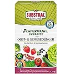 Substral Performance Organics Obst & Gemüse Dünger, natürlicher Lanzeitdünger, 3 Monate Langzeitwirkung, 750g