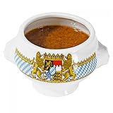 Van Well Mini Löwenkopf-Terrine Bavaria | Ø 75 mm | 100 ml | bayrische Geschirr-Kollektion mit Wappen | kleine Senf-Schale | Porzellan-Schälchen | Bay